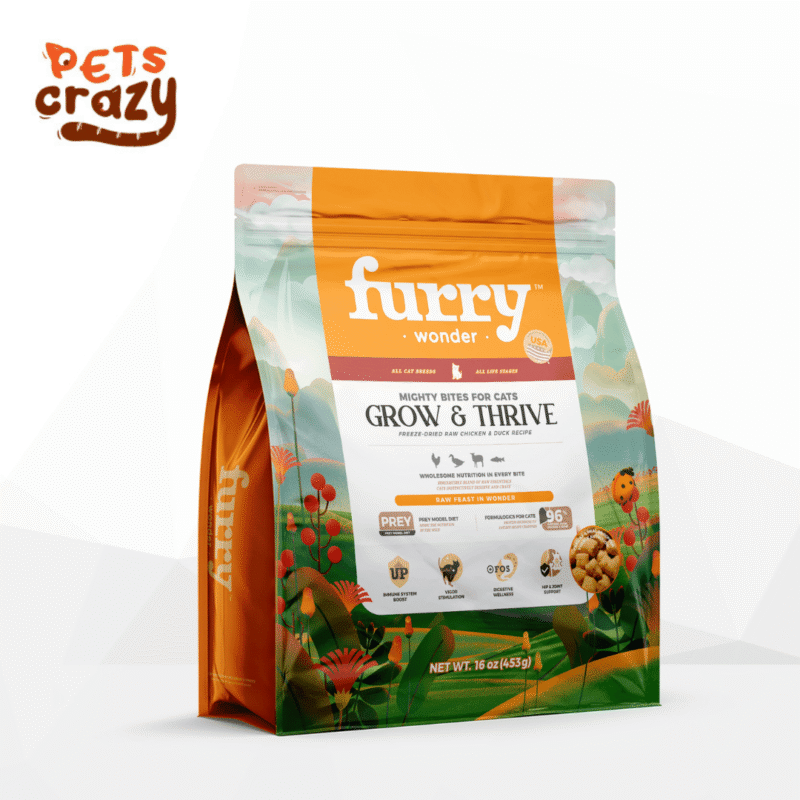 "Grow & Thrive" Freeze-Dried Raw Chicken Recipe With Duck For Kittens | Furry Wonder