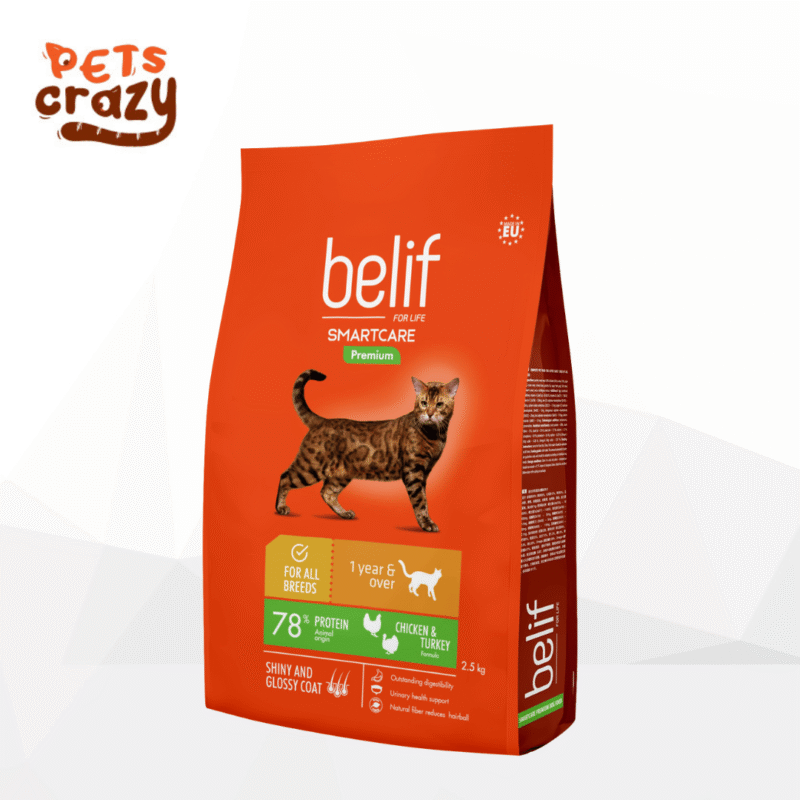 Belif Dry Food for Adult Cats with Chicken & Turkey