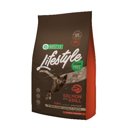 Grain Free Salmon + Krill Sterilised Adult | Nature's Protection Cat Dry Food *Lifestyle Grain Free Series*