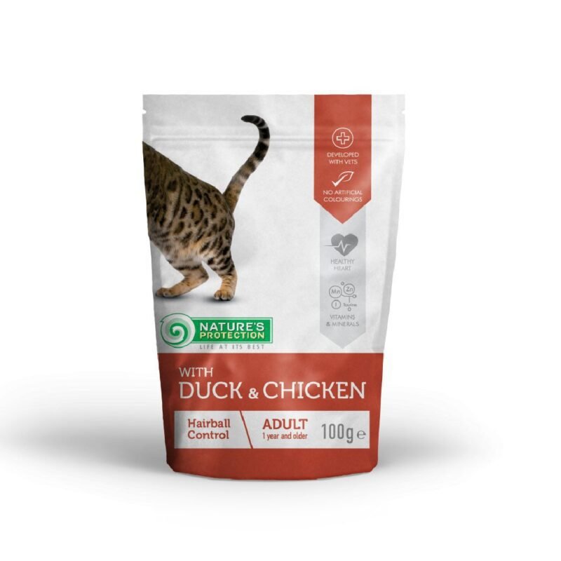 Hairball with Duck & Chicken | Nature's Protection Cat Pouch *Super Premium Series*