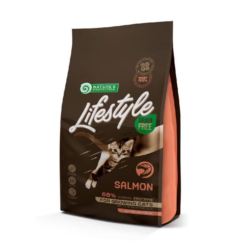 Grain Free Salmon + Krill Kitten | Nature's Protection Cat Dry Food *Lifestyle Grain Free Series*
