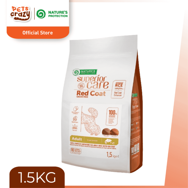 Red Coat Salmon + Krill Adult Small Breed Tear Stains Off | Nature's Protection Superior Care Dog Dry Food