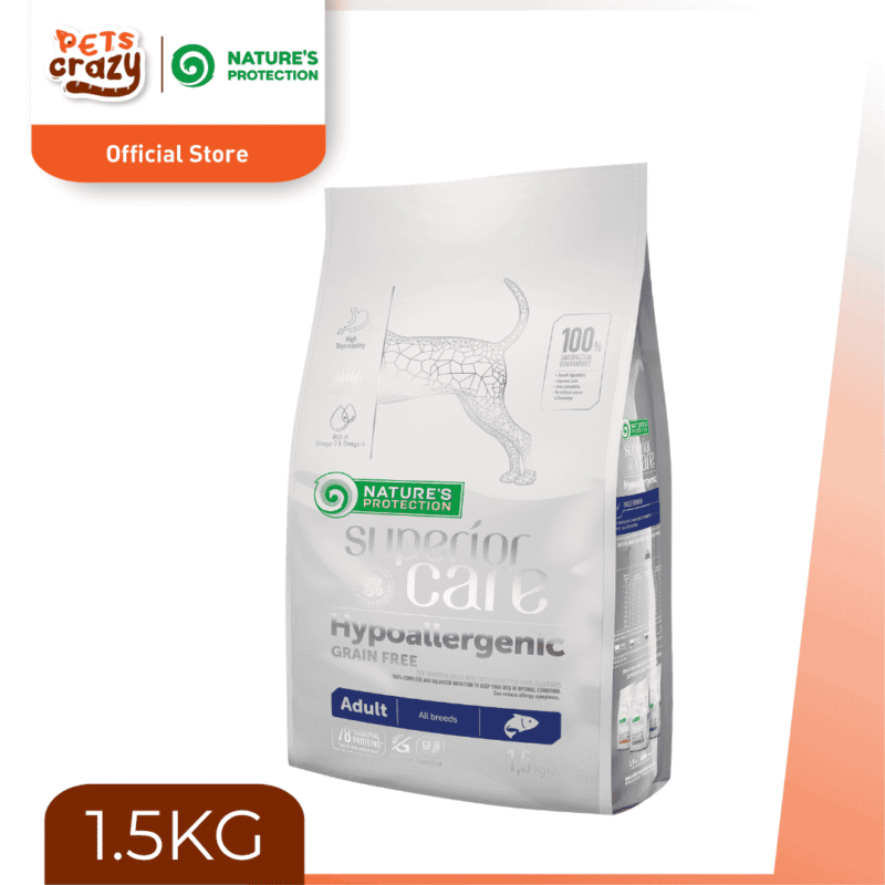 Hypoallergenic Grain Free Salmon Adult All Breed | Nature's Protection Superior Care Dog Dry Food