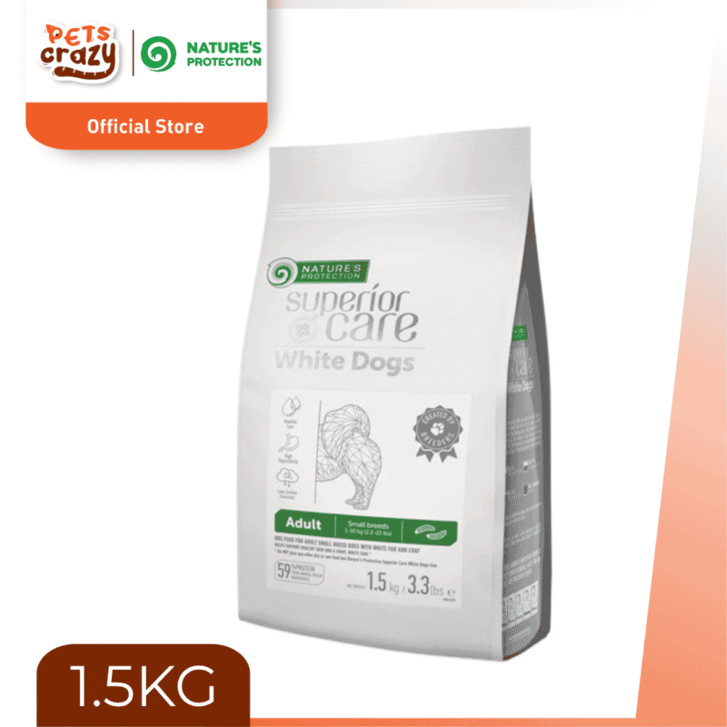 White Dog Adult Insect Tear Stains Off | Nature's Protection Superior Care Dog Dry Food