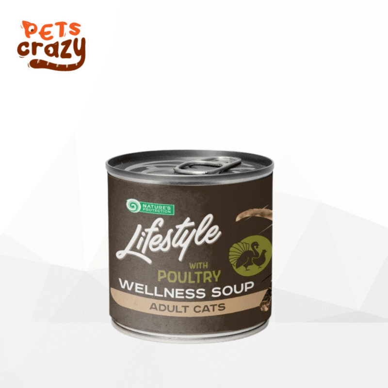 Wellness Soup for Adult Long Haired Cats with Poultry | Nature's Protection Lifestyle Series