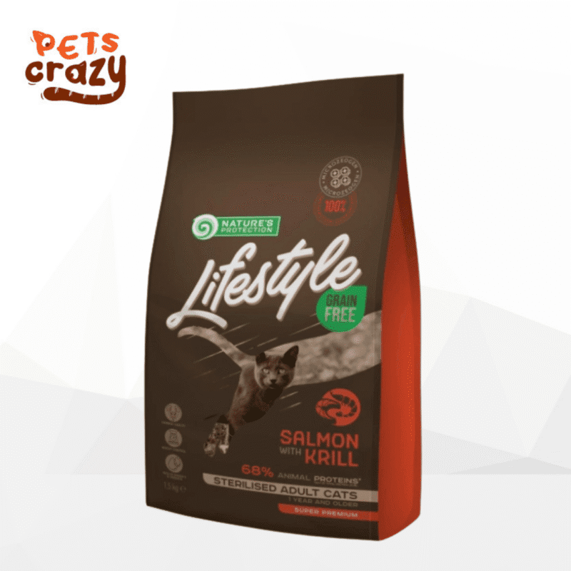 Salmon + Krill Sterilised Adult Cat Lifestyle Grain Free Series Dry Food | Nature's Protection