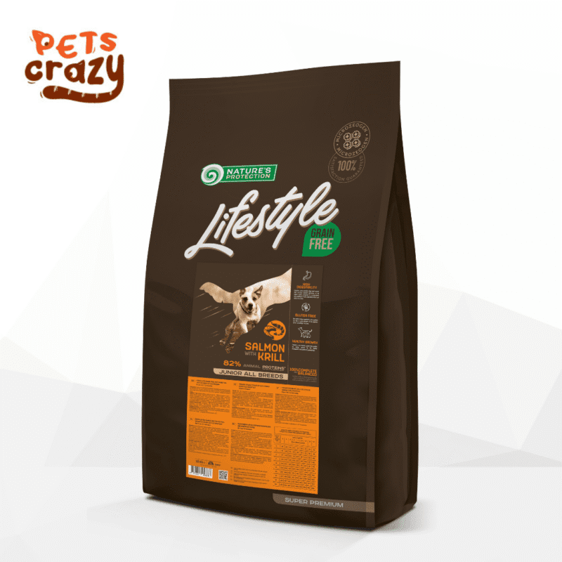 Nature's Protection Lifestyle Dog - Grain Free Salmon with Krill for Junior Dogs All Breed
