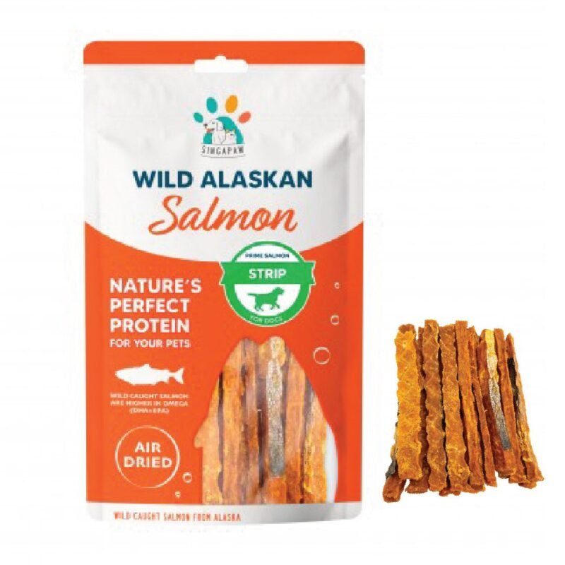 Prime Salmon Strip Dog Snack 70g | Singpaw