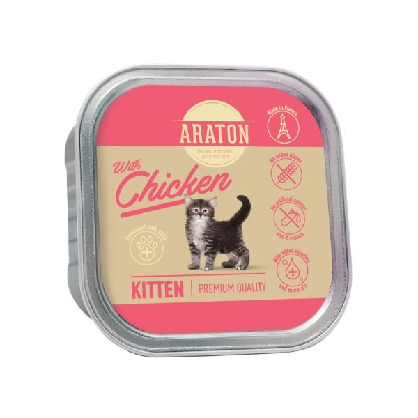 Kitten With Chicken Tray 85g | Araton