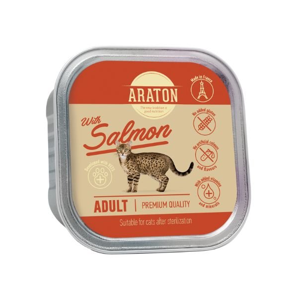 Adult Cat With Salmon Tray 85g | Araton