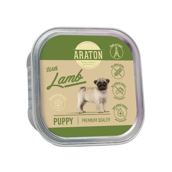 Puppy With Lamb Tray 85g | Araton