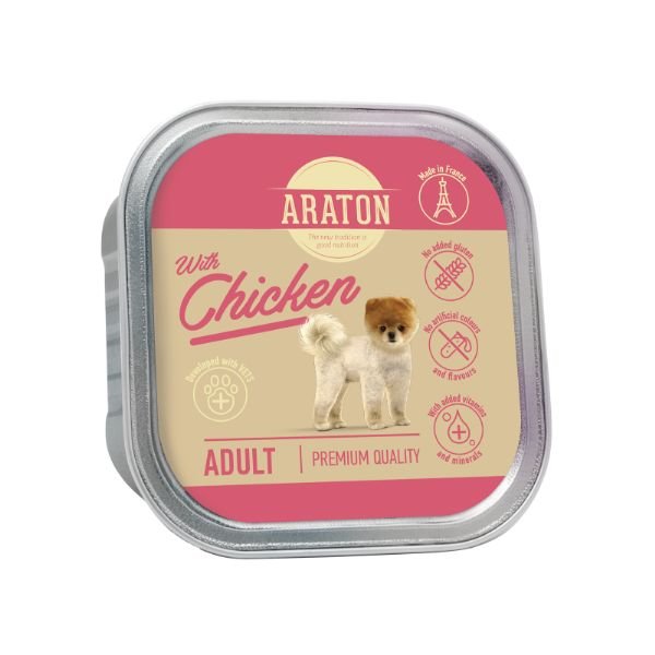 Adult with Chicken Dog Tray 85g | Araton