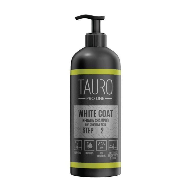 White Coat Keratin Shampoo for Dogs and Cats | Tauro Proline