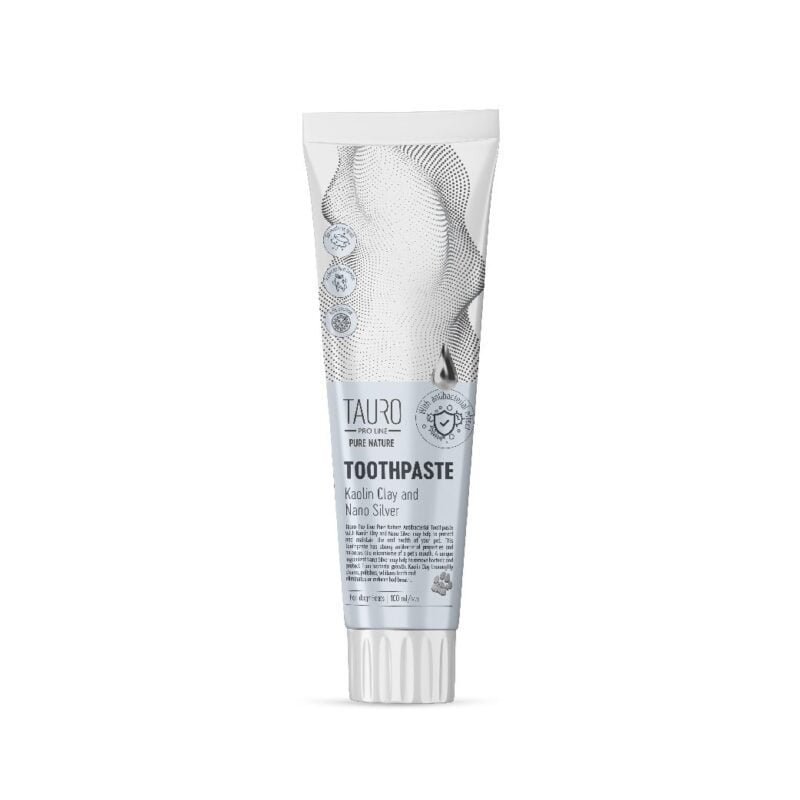 Toothpaste with White Clay (Kaolin), Zeolite and Silver Nanoparticles for Pet | Tauro Proline "Pure Nature series"