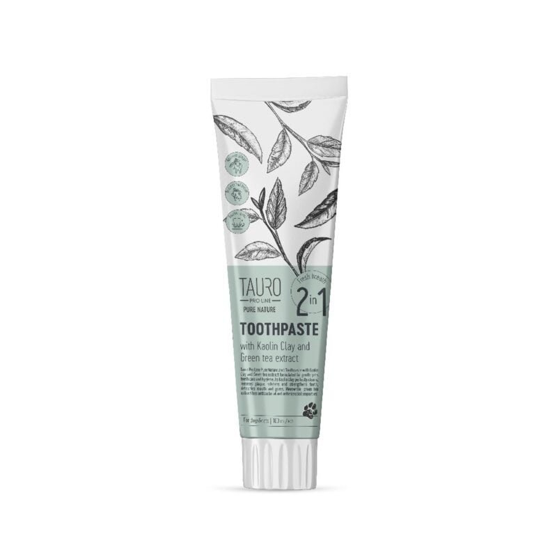 Toothpaste with White Clay (Kaolin), Zeolite and Green Tea Extract for Pet | Tauro Proline "Pure Nature series"