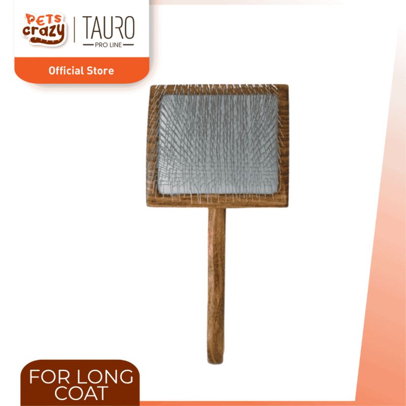 Classic Wooden Brush for Pets with Long Coat | Tauro Pro Line Prestige Collection