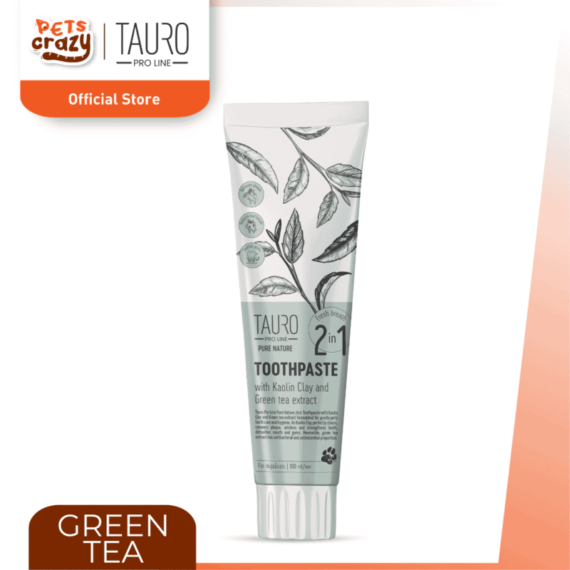 Toothpaste with White Clay (Kaolin), Zeolite and Green Tea Extract for Pets | Tauro Pro Line Pure Nature Series