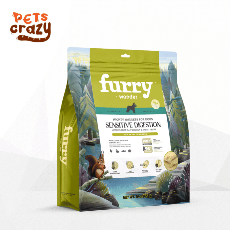 Furry Wonder Freeze-Dried Raw Chicken & Rabbit Recipe for Dogs Sensitive Digestion