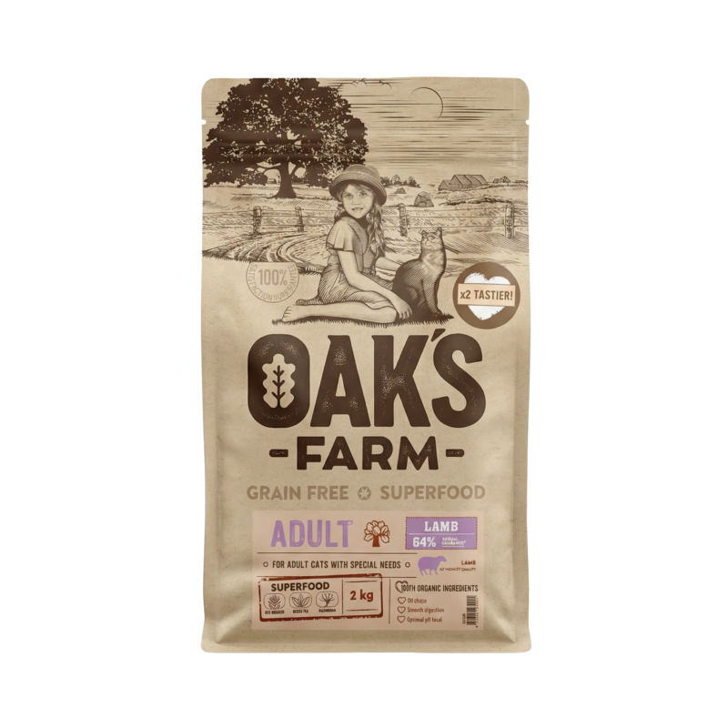 Sterilised Lamb Grain Free for Adult Cat | Oaks Farm