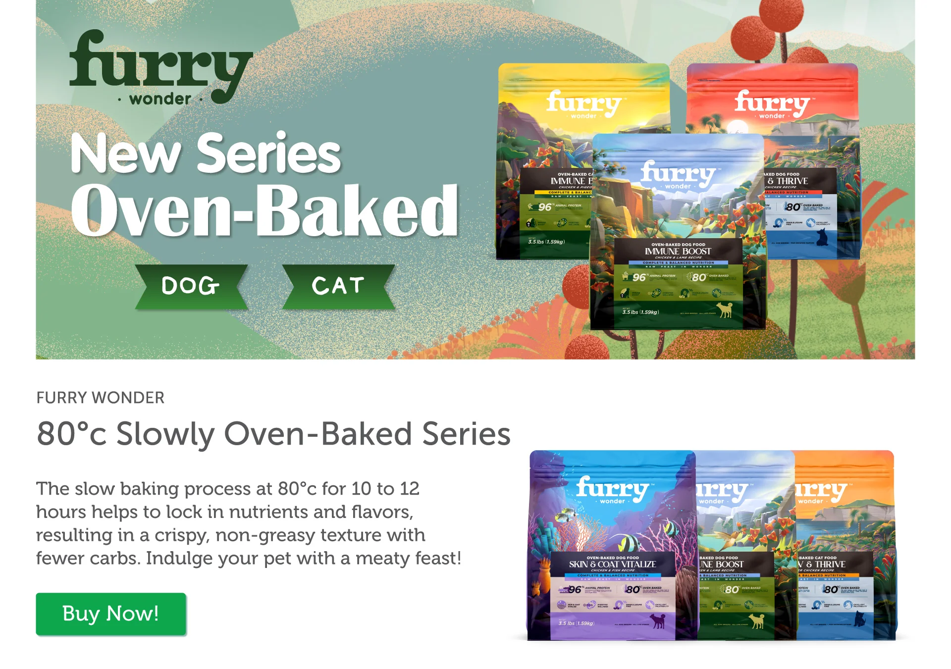 Malaysia oven baked pet food series