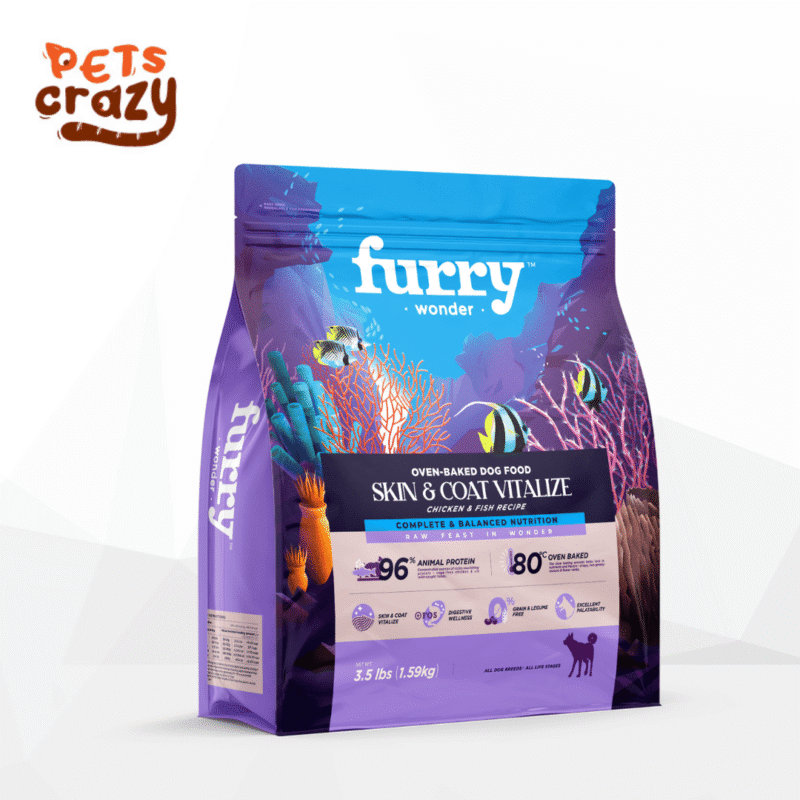 Furry Wonder Skin & Coat Vitalize Oven-Baked Chicken & Fish Recipe for Dogs 3.5IB (1.59kg)