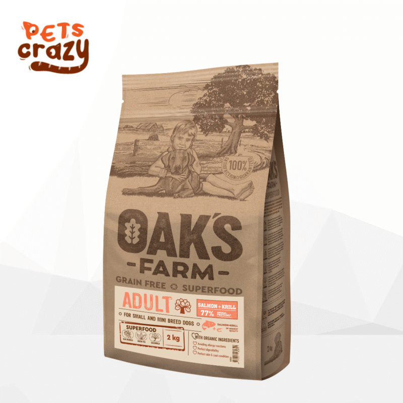 Salmon with Krill Adult Small & Mini Breed Grain Free | Oaks Farm