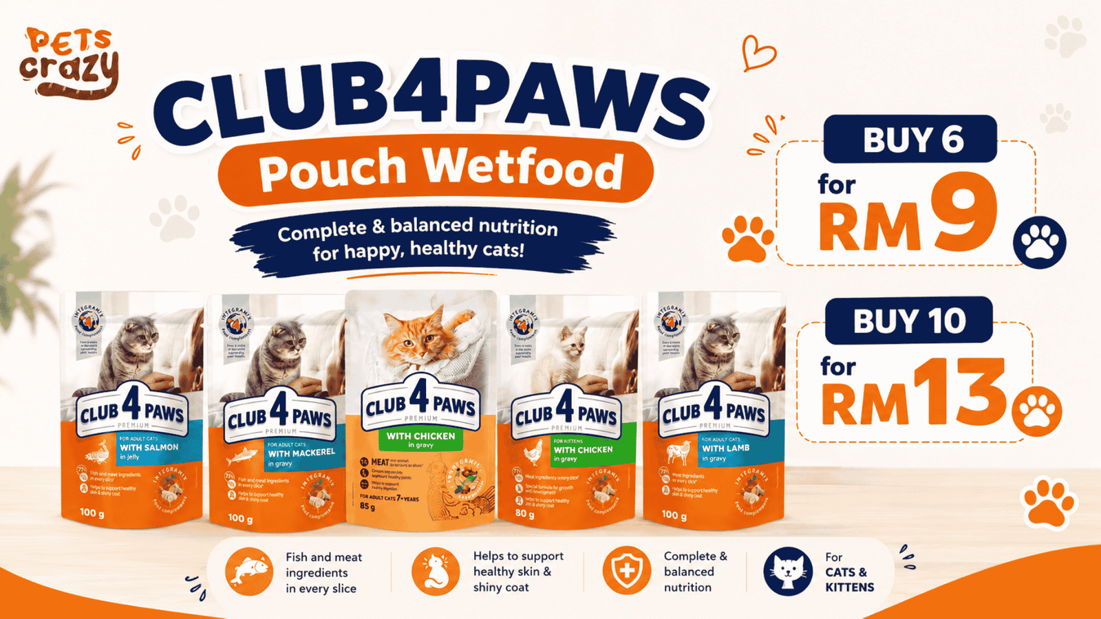 CLUB 4 PAWS Wet Food Promotion
