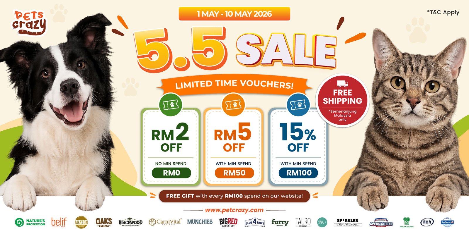 Pets Crazy Online Pet Shop Sale