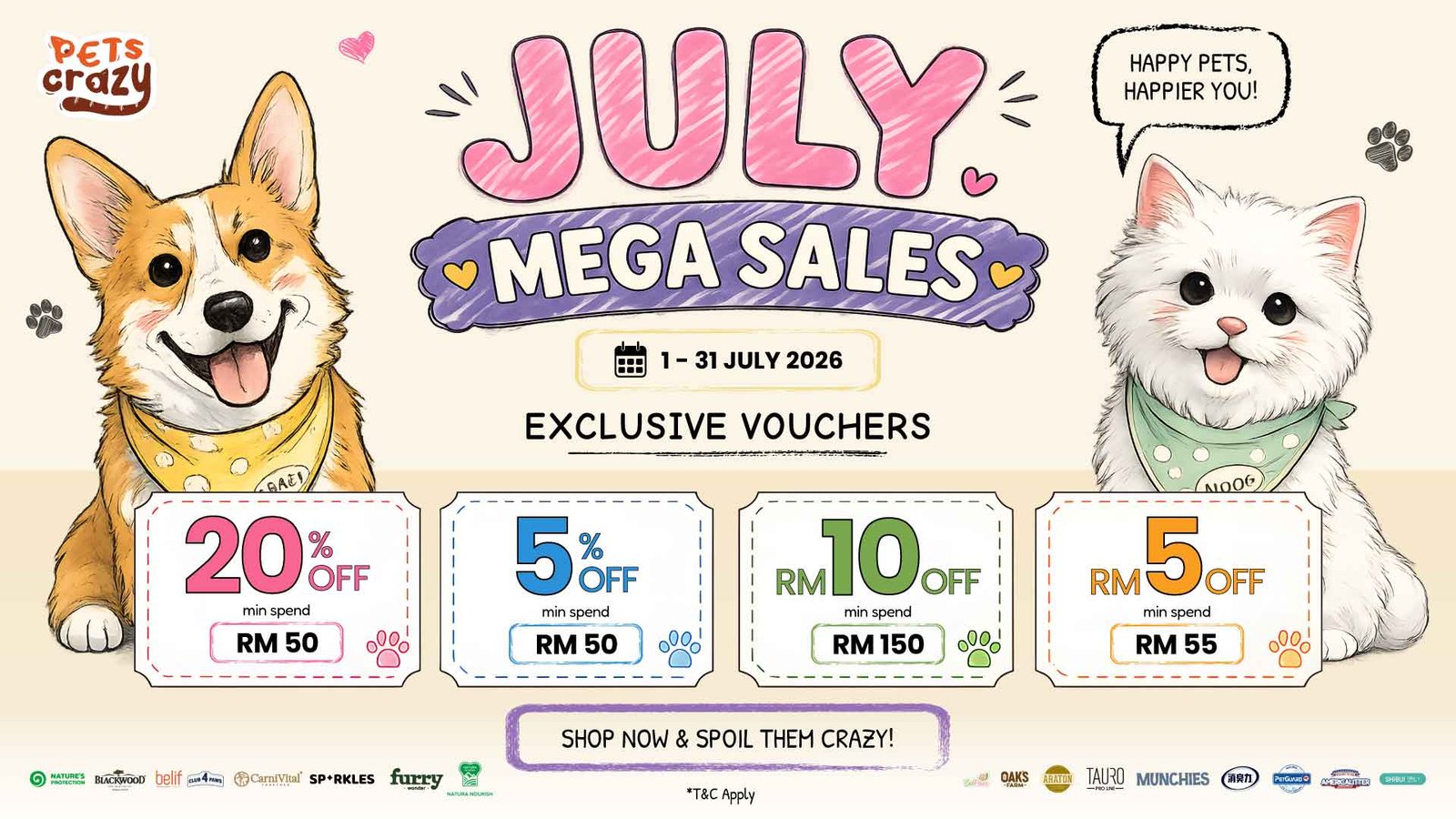 Pets Crazy July Mega Sales 2026