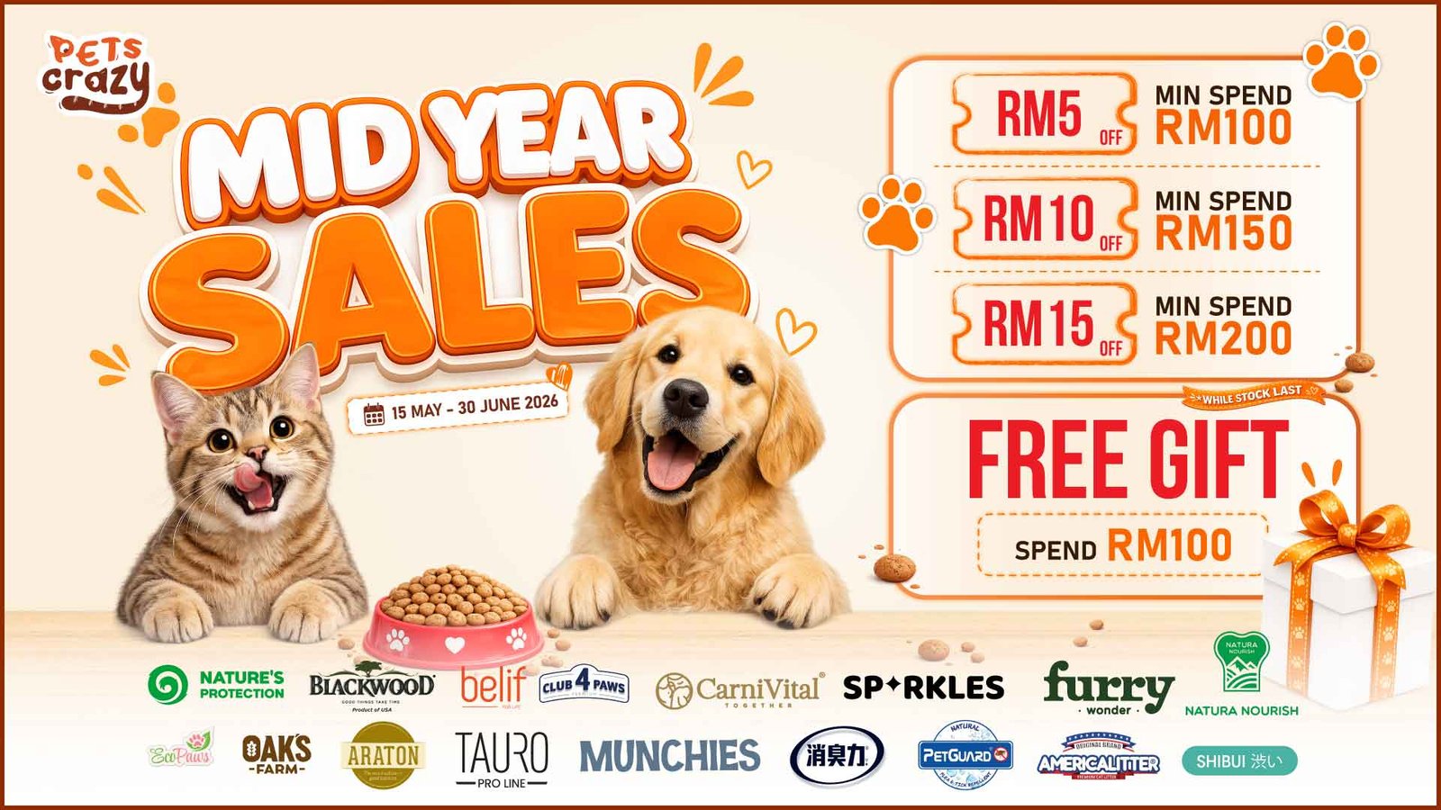 Pets Crazy Mid Year Sales 2026