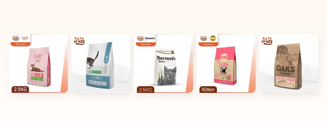 Kitten dry food bags from Belif, Nature's Protection, Dormeo's, Araton and Oak's Farm at PetsCrazy